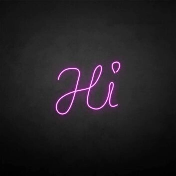 &#39;HI&#39; neon sign