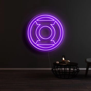 Green Lantern Neon Sign for Superhero Fans