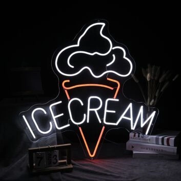 Ice Cream Neon Sign for Sweet and Fun Spaces