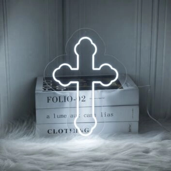 Cross Neon Sign for Religious and Spiritual Spaces