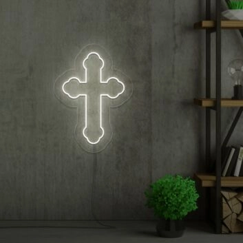 Cross Neon Sign for Religious and Spiritual Spaces