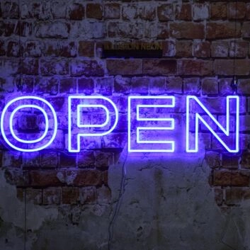 Open Neon Sign for Businesses and Shops