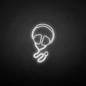 &#39;Headset&#39; neon sign