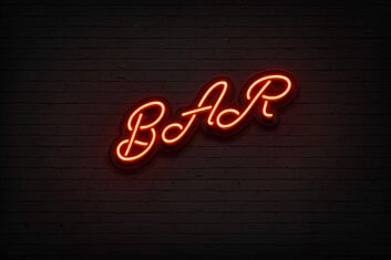Bar Neon Sign for Bars and Social Spaces