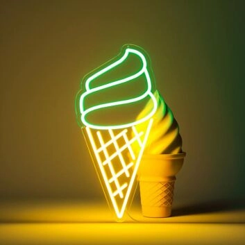 Ice Cream Neon Sign for Sweet and Fun Spaces