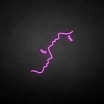 &#39;Faces&#39; neon sign