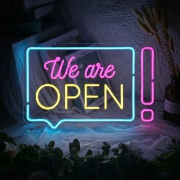 We Are Open Neon Sign for Businesses and Shops