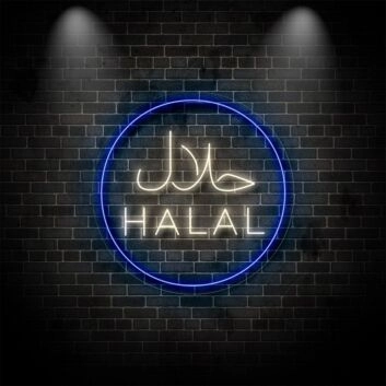 Halal Neon Sign for Cultural and Religious Spaces