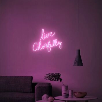 Live Colorfully Neon Sign for Fun and Vibrant Spaces