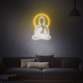 Buddha Neon Sign for Spiritual and Peaceful Spaces
