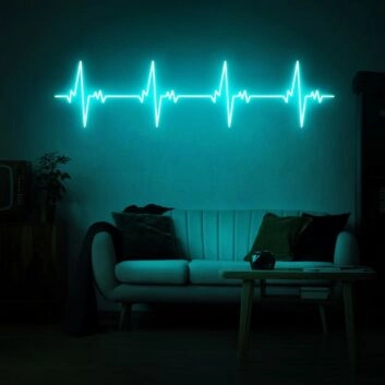 Heartbeat Neon Sign for Romantic and Loving Spaces