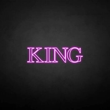 KING&#39; neon sign