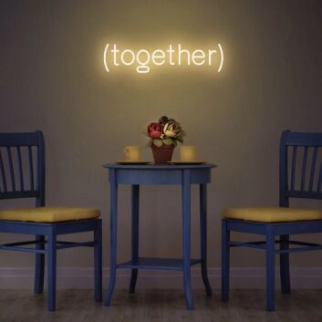 Together Neon Sign for Romantic and Positive Spaces