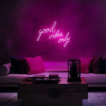 Good Vibes Only Neon Sign for Positive and Fun Spaces