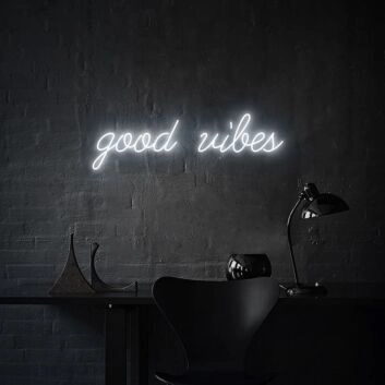 Good Vibes Neon Sign for Positive and Fun Spaces