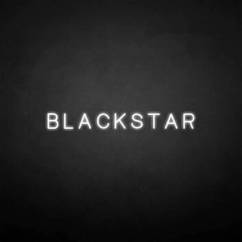 &#39;BLACKSTAR&#39; neon sign