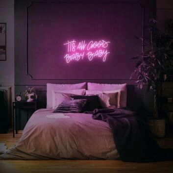 It Is All Good Baby Baby Neon Sign for a fun and cheerful kids' room