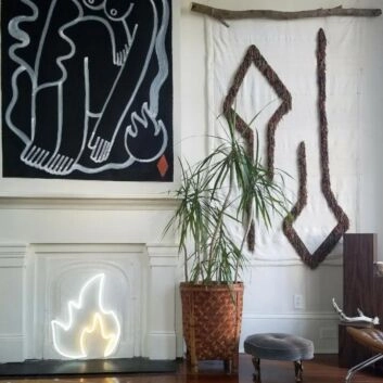 Flames Neon Sign brings energy to man caves and garages