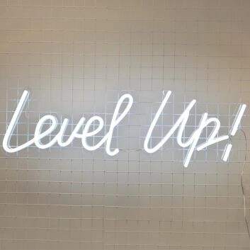 Level Up Neon Sign enhances gaming rooms with style