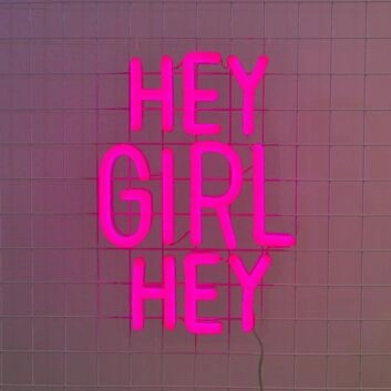 Hey Girl Hey Neon Sign brings friendly vibes to girls' rooms