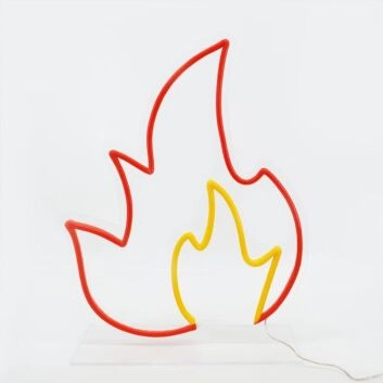 Flames Neon Sign brings energy to man caves and garages