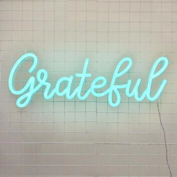 Grateful Neon Sign adds a thankful touch to home decor