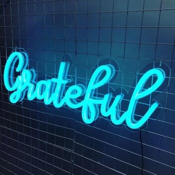 Grateful Neon Sign adds a thankful touch to home decor