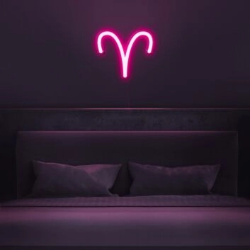 Aries Horoscope Neon Sign adds zodiac charm to any space