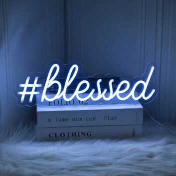 Blessed Neon Sign adds a spiritual touch to any space