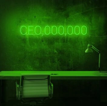 Ceo Neon Sign V3 adds a powerful touch to office decor
