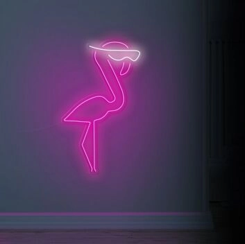 Cool Flamingo Neon Sign adds a tropical vibe to any room