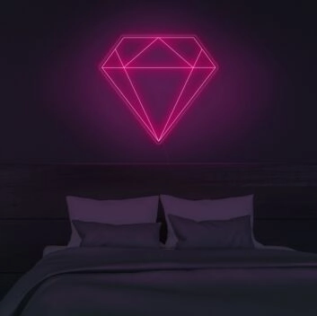 Diamond Neon Sign adds sparkle to elegant decor