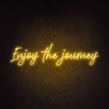 Enjoy The Journey Neon Sign perfect for travel-themed decor