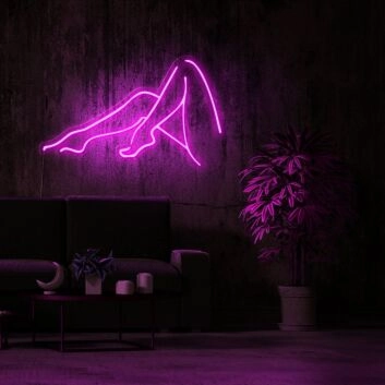 Female Legs Silhouette Neon Sign for artistic and stylish decor