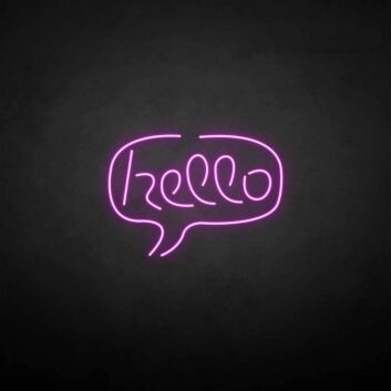Hello&#39; neon sign