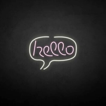 Hello&#39; neon sign