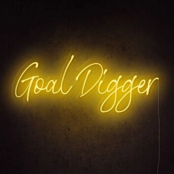 Goal Digger Neon Sign perfect for ambitious spaces