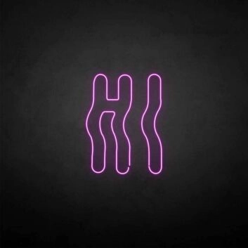 Hello&#39; neon sign