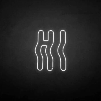 Hello&#39; neon sign