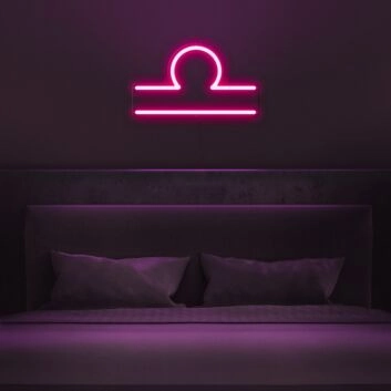 Libra Horoscope Neon Sign for zodiac lovers