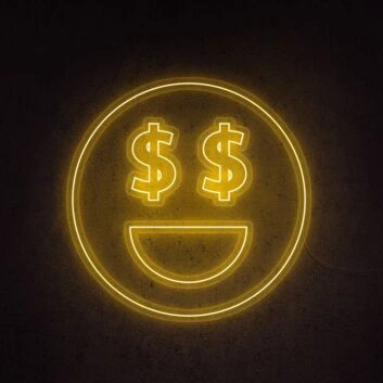 Money Eyes Neon Sign for financial-themed decor