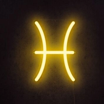 Pisces Horoscope Neon Sign for zodiac-themed decor
