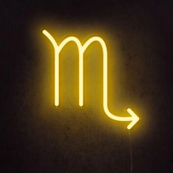 Scorpio Horoscope Neon Sign for zodiac lovers