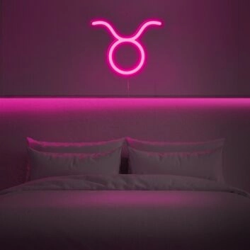 Taurus Horoscope Neon Sign for astrology-themed decor