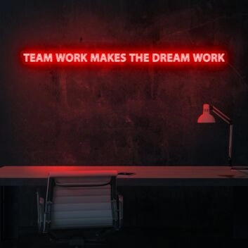Teamwork Makes The Dream Work Neon Sign perfect for collaborative environments