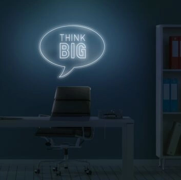 Think Big Neon Sign for ambitious and inspirational decor