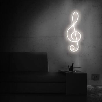 Treble Clef Musical Note Neon Sign perfect for music lovers