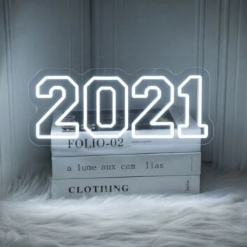 2021 Neon Sign for celebratory New Year decor