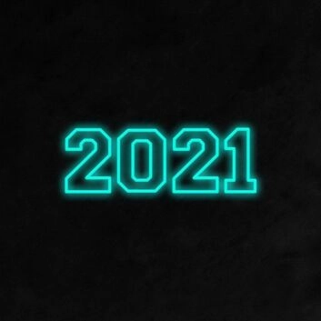 2021 Neon Sign for celebratory New Year decor