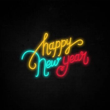 Happy New Year Neon Sign perfect for New Year celebrations